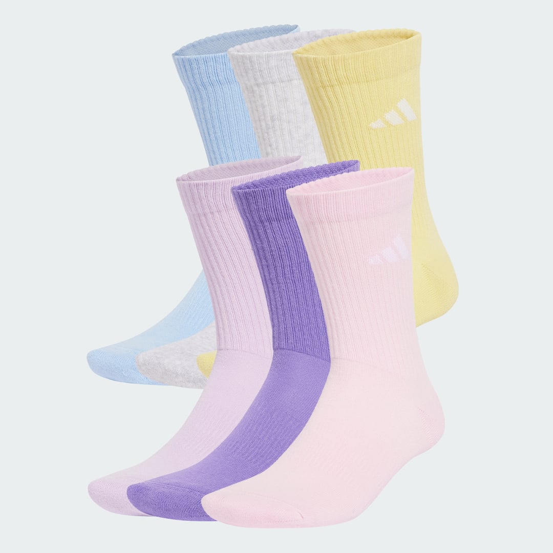 Six Pack Of Cushioned Crew Socks