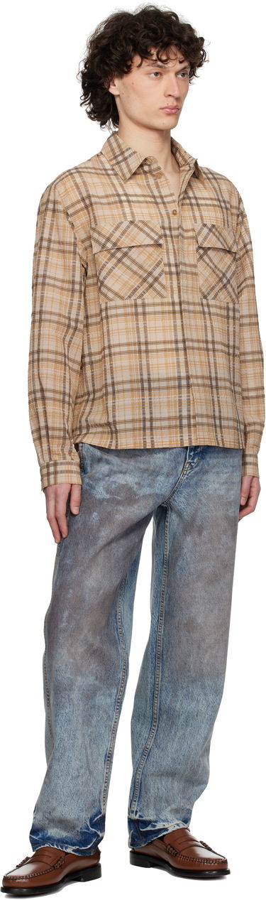 Košeľa Represent Clo Represent Sheer Flannel Shirt Béžová | MLM2907, 3