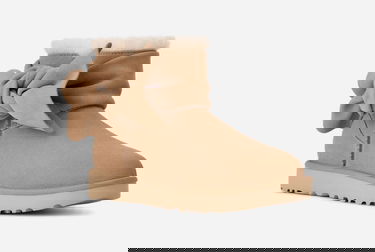 Tenisky a topánky UGG Classic Mini Bow Boot Suede Béžová | 1176310-SAN, 1