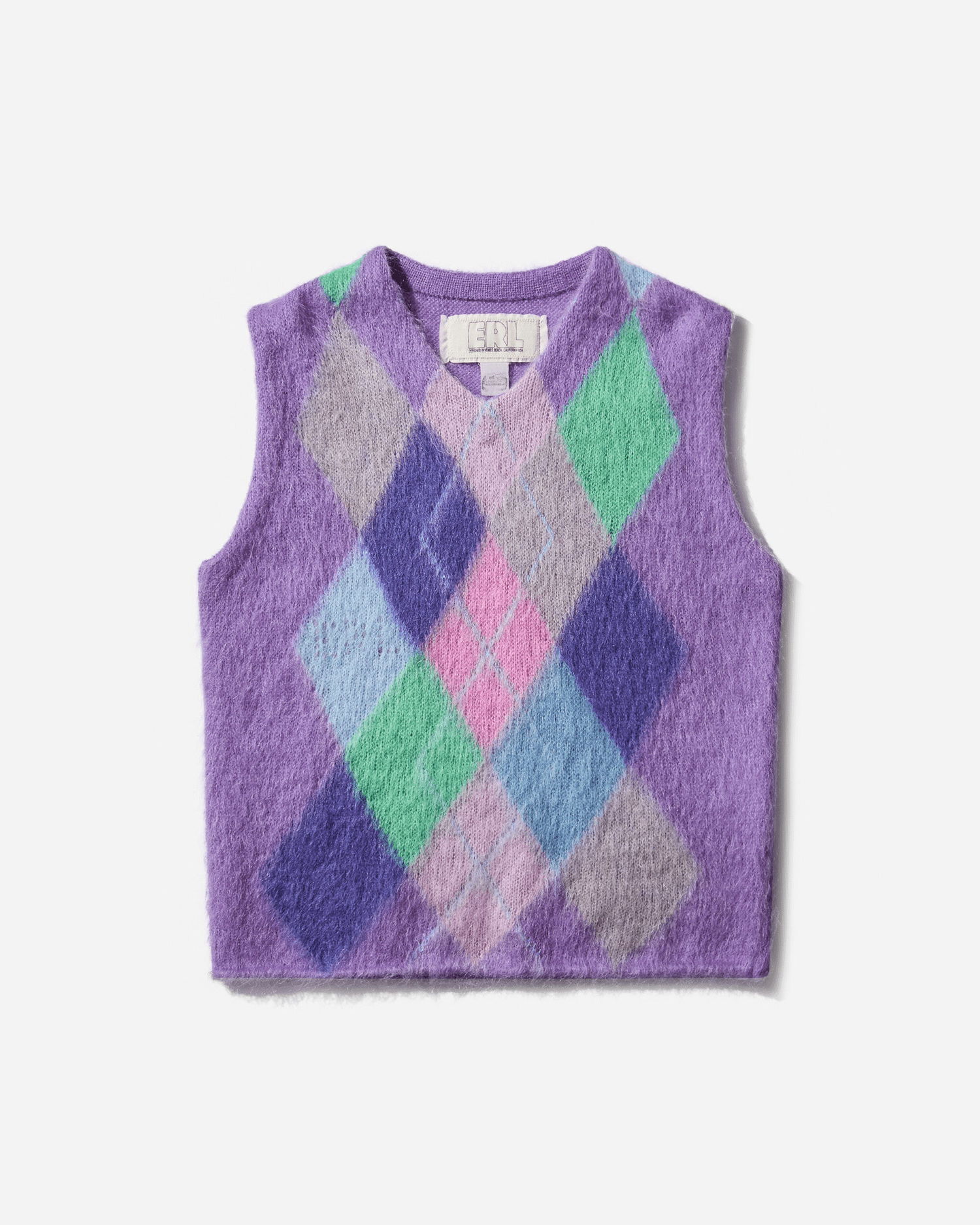 Vesta ERL Argyle Mohair Vest Fialová | ERL11N008 1, 1