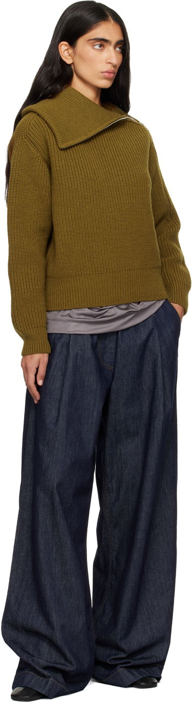 Džínsy Dries Van Noten Dries Van Noten Elasticated Waist Wide Leg Jeans Navy | 252-010936-2382, 3