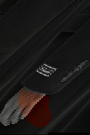 Kabáty Lacoste Wool Blend Coat Čierna | BH5935, 3