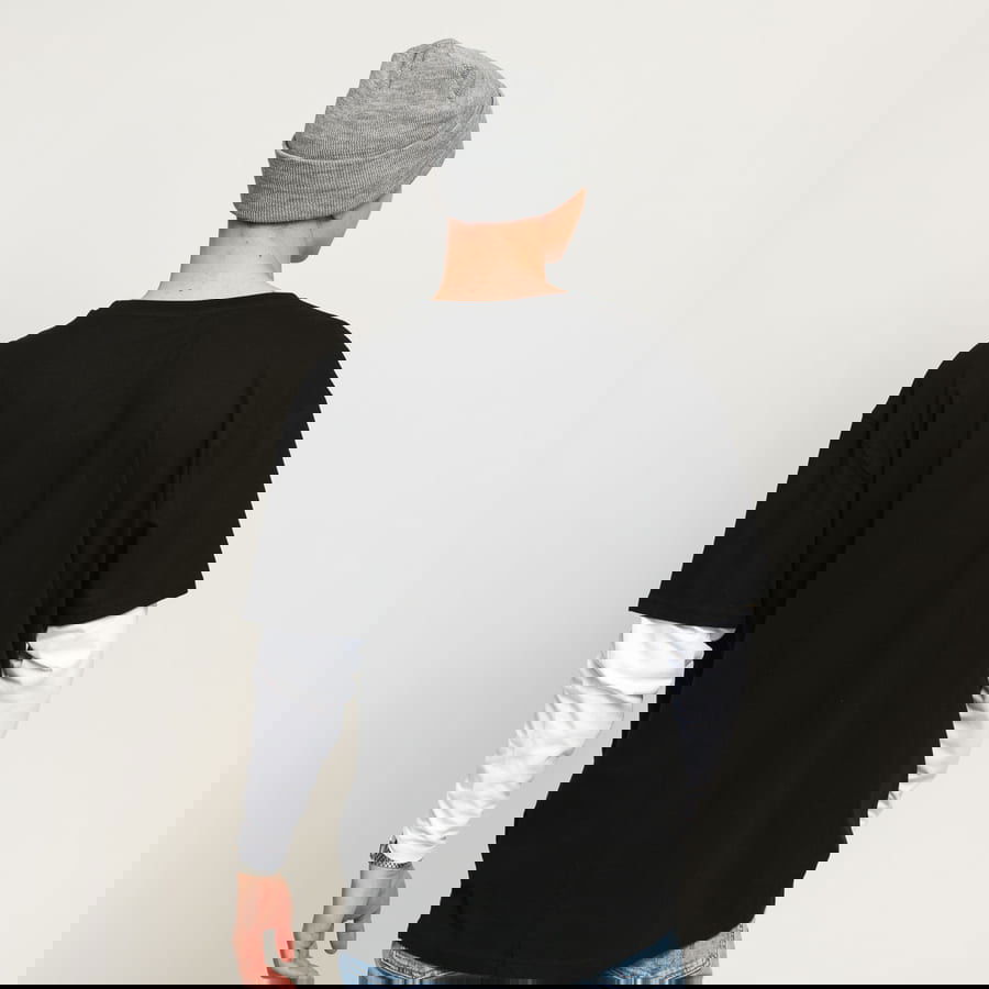 Tričko Urban Classics Oversized Shaped Double Layer LS Tee Čierna | TB2887-black/white, 1
