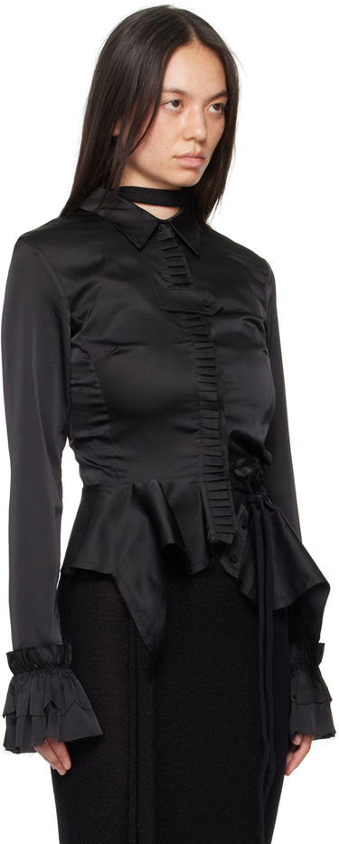 Košeľa Ottolinger Ottolinger Ruffled Satin Blouse Čierna | 1110105921, 1