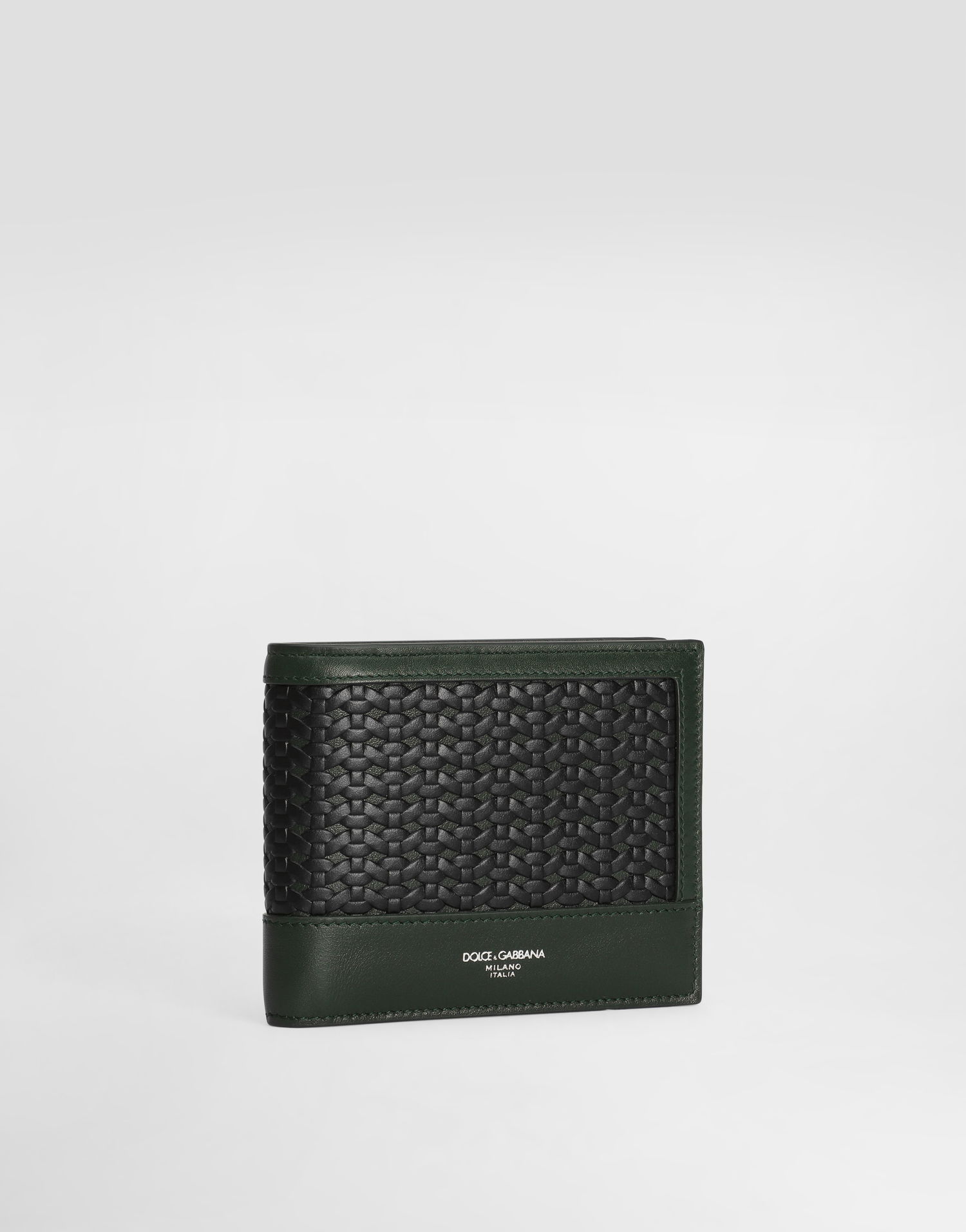 Peňaženka Dolce & Gabbana Dolce & Gabbana Woven Leather Bifold Wallet Zelené | BP3102AN41989868, 1