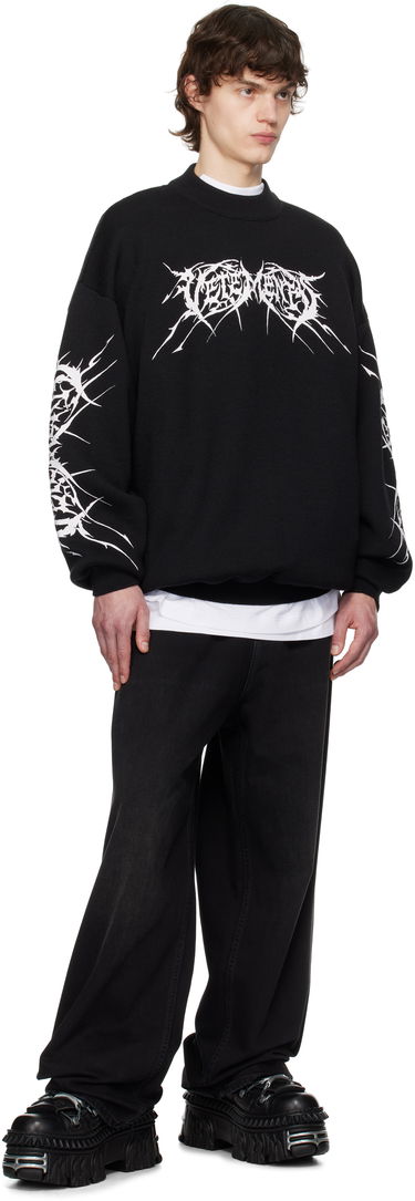 Sveter VETEMENTS Vetements Metal Logos Sweater Čierna | UA66KN100BW, 3