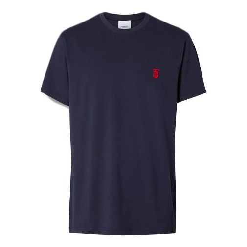 Tričko Burberry Monogram Motif Cotton T-Shirt Modrá | 80140221, 0