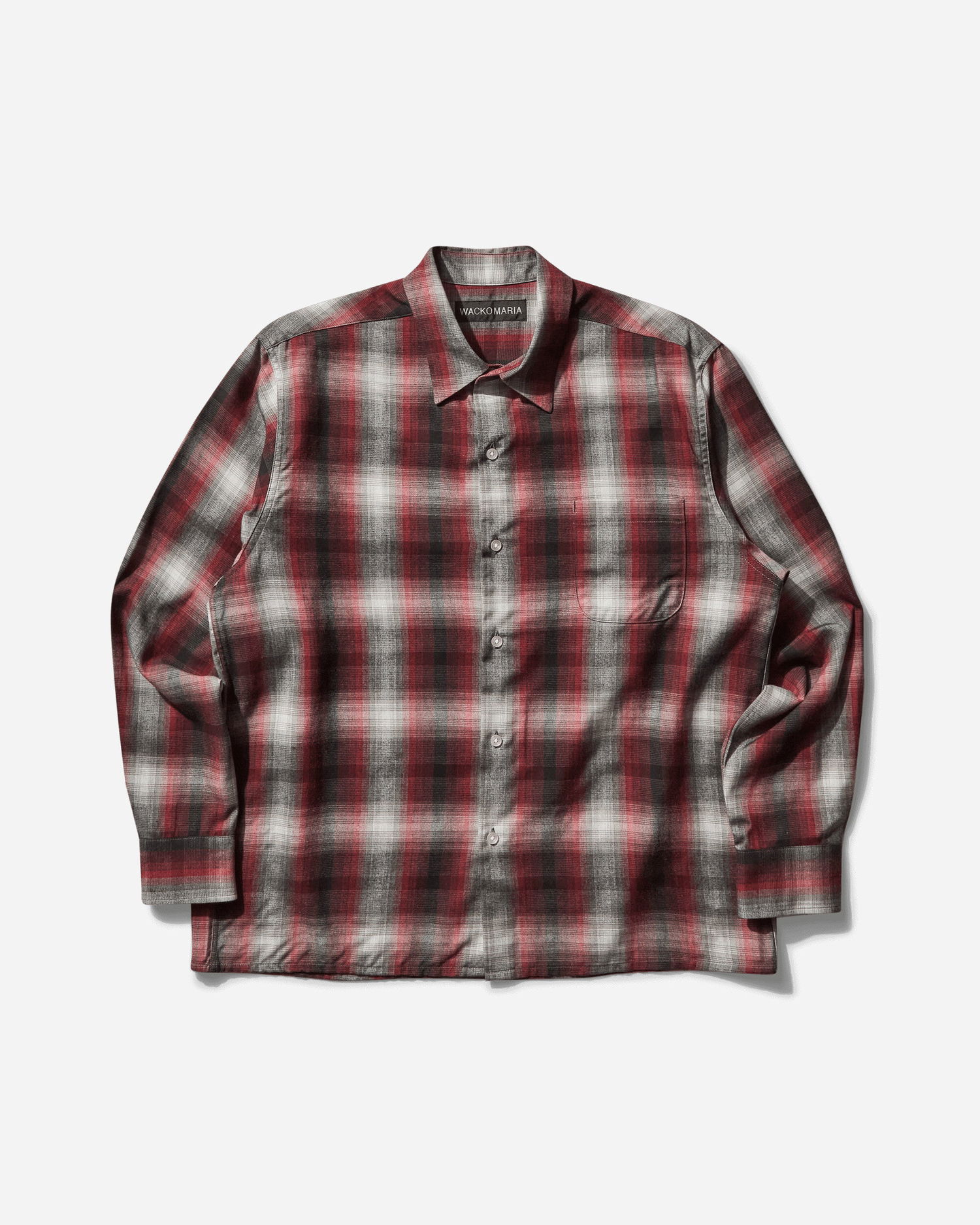 Košeľa WACKO MARIA Regular Collar Plaid Shirt Červená | 25SS-WMS-RC05 RED, 1