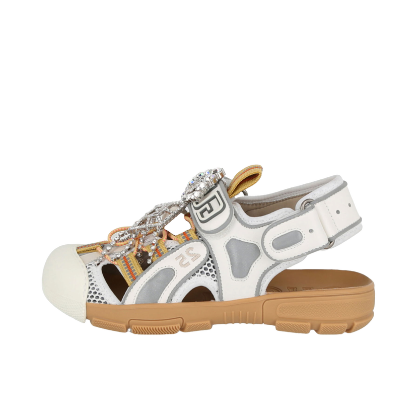 Tenisky a topánky Gucci Tinsel Sport Sandals Crystal White Grey (Women's) Rôznofarebný | 571557 98D10 8475