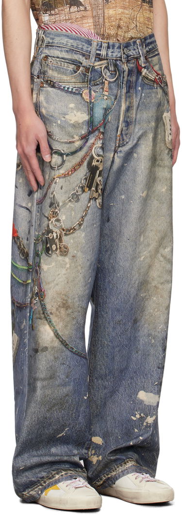 Džínsy Acne Studios Acne Studios Loose Fit 1981M Jeans Modrá | B00374-, 1