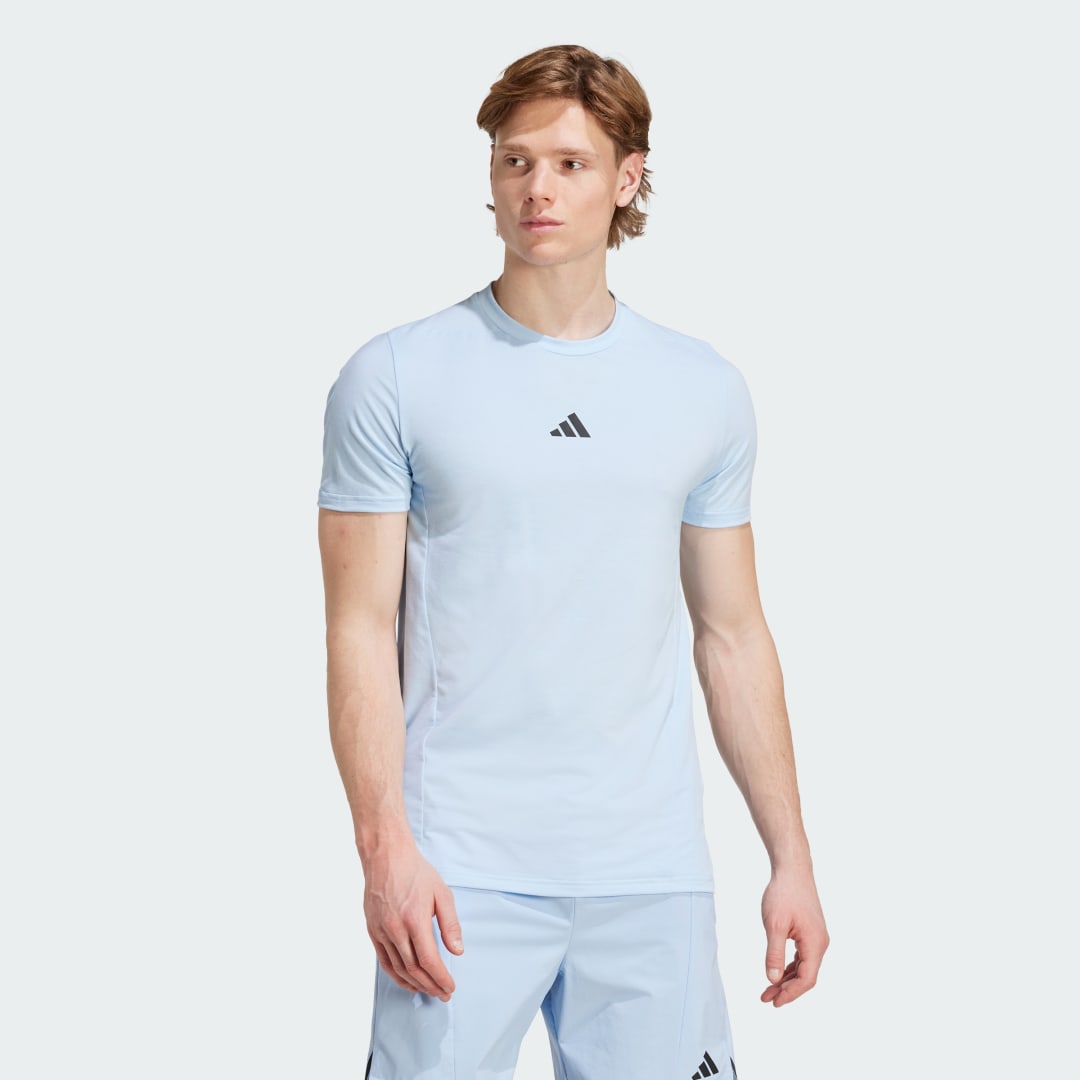 Tričko adidas Performance Designed for Training Workout T-Shirt Modrá | JX3284, 0