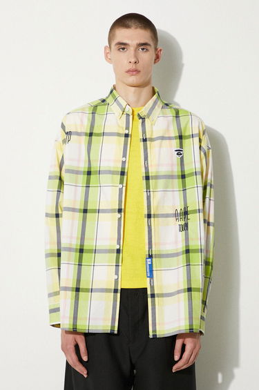 Košeľa AAPE by A Bathing Ape AAPE Relaxed Fit Button-Down Shirt Žltá | AAPSTM8479XXM, 3