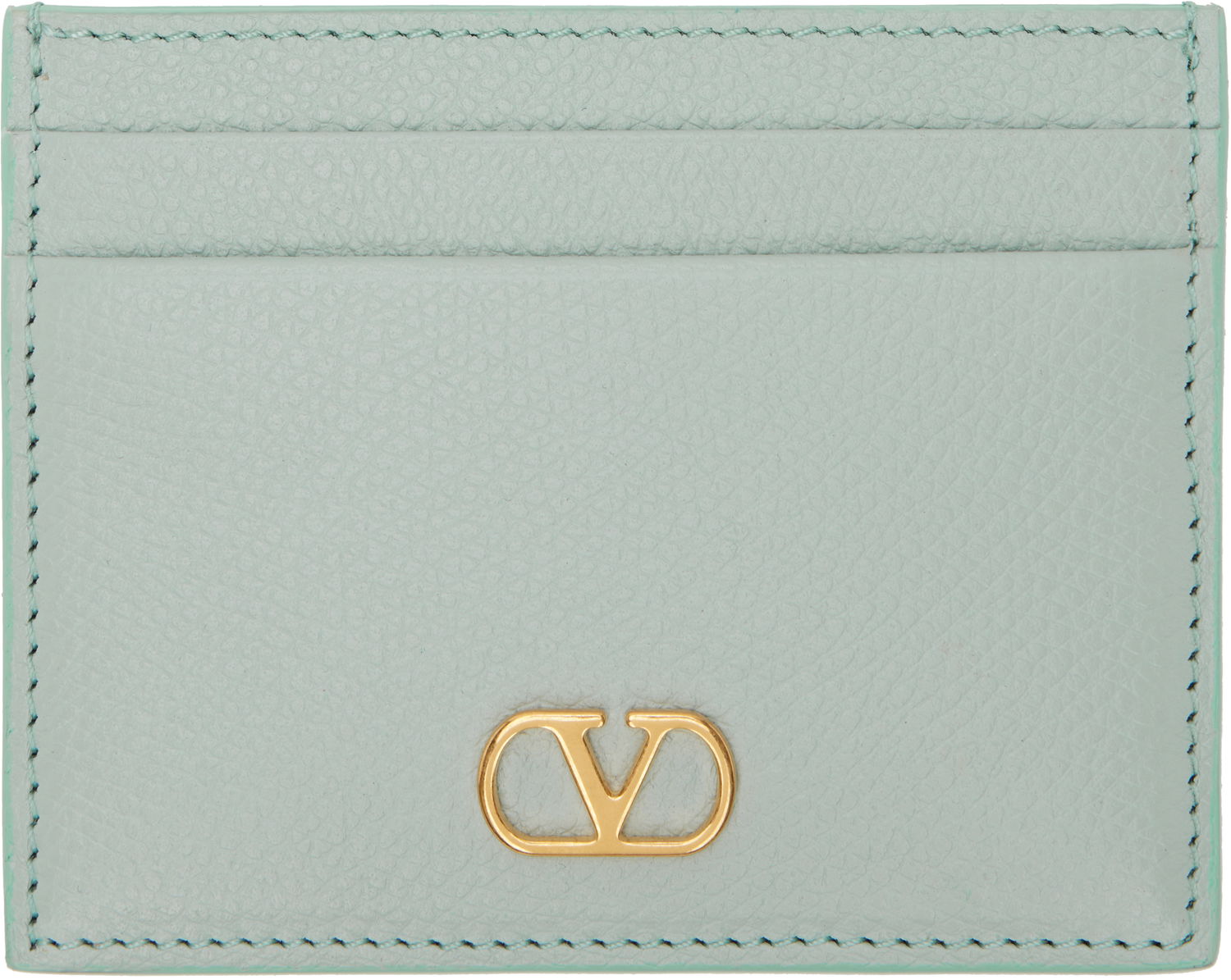 Peňaženka Valentino Valentino Garavani VLogo Signature Grainy Calfskin Card Holder Tyrkysová | 6W2P0AJ7SNP, 0