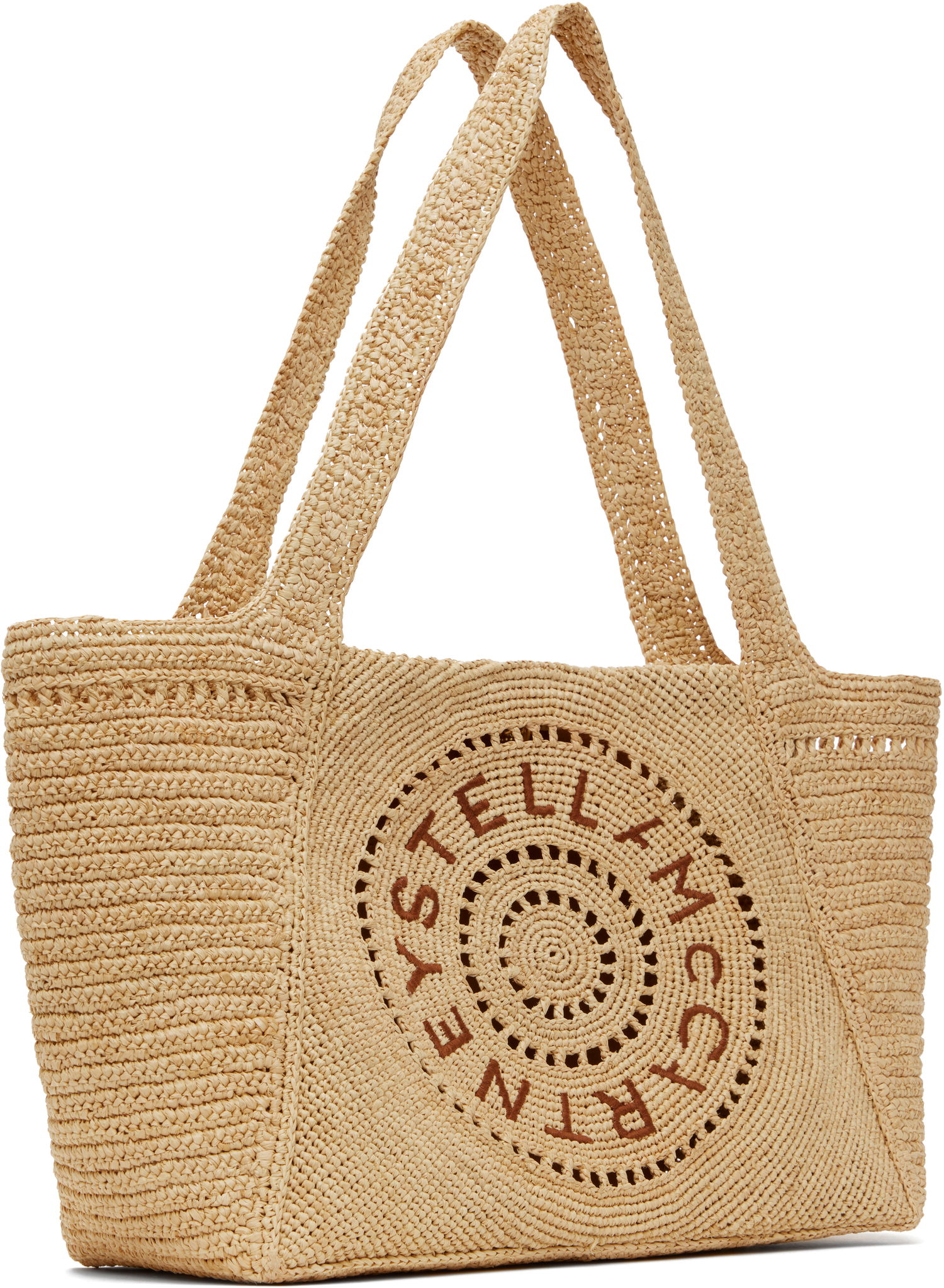 Tote bag Stella McCartney Stella McCartney Logo Raffia Medium Tote Béžová | 7B0107WP0375, 1