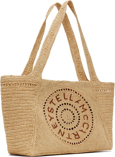 Tote bag Stella McCartney Stella McCartney Logo Raffia Medium Tote Béžová | 7B0107WP0375, 1