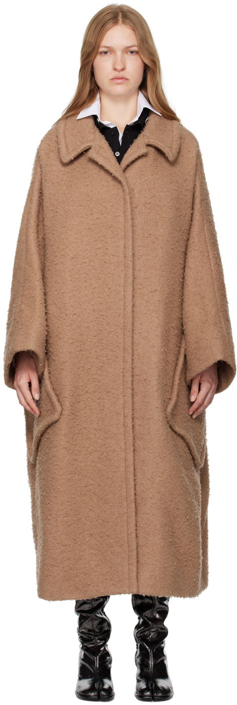 Kabáty Maison Margiela Wool Mohair Coat Hnedá | S51AA0353 S53497, 0