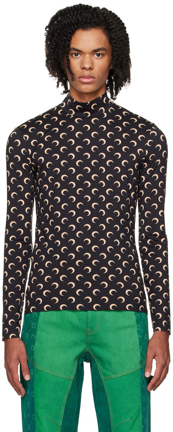 Sveter Marine Serre All Over Moon Turtleneck Čierna | MTO088-IT99, 0
