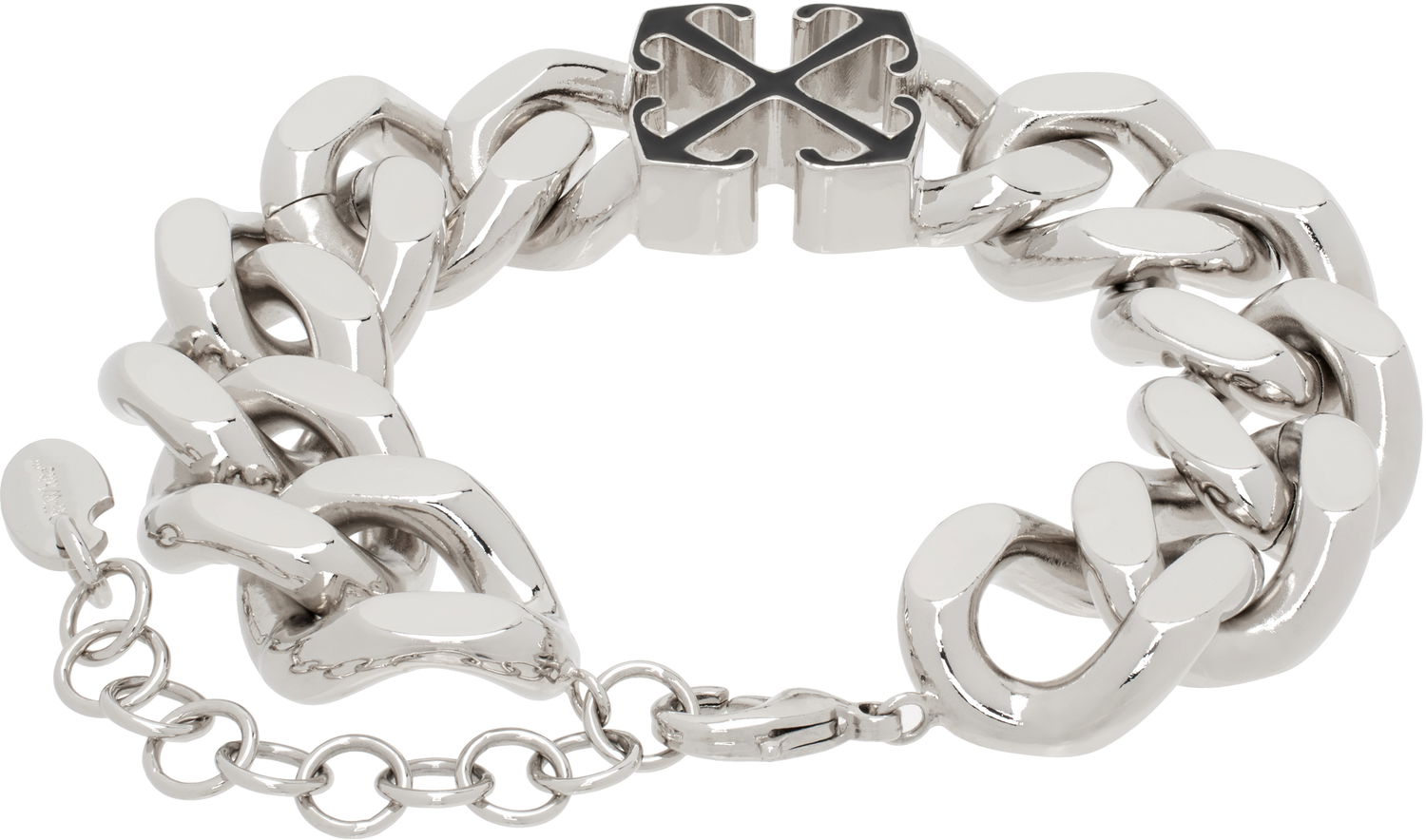 Náramok Off-White Enamel Arrow Chain Bracelet Metalická | OMOA106C99MET0017210, 1