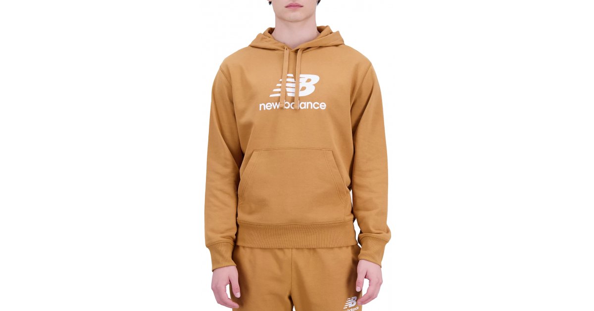 Mikina New Balance Essentials Stacked Logo French Terry Béžová | mt31537-tob, 1