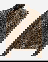 Dolce & Gabbana Leopard Print Denim Jacket