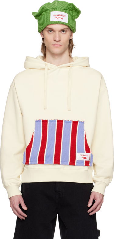 Mikina Charles Jeffrey Loverboy Charles Jeffrey LOVERBOY Knit Patch Rabbit Ears Hoodie Biela | 54100901, 0