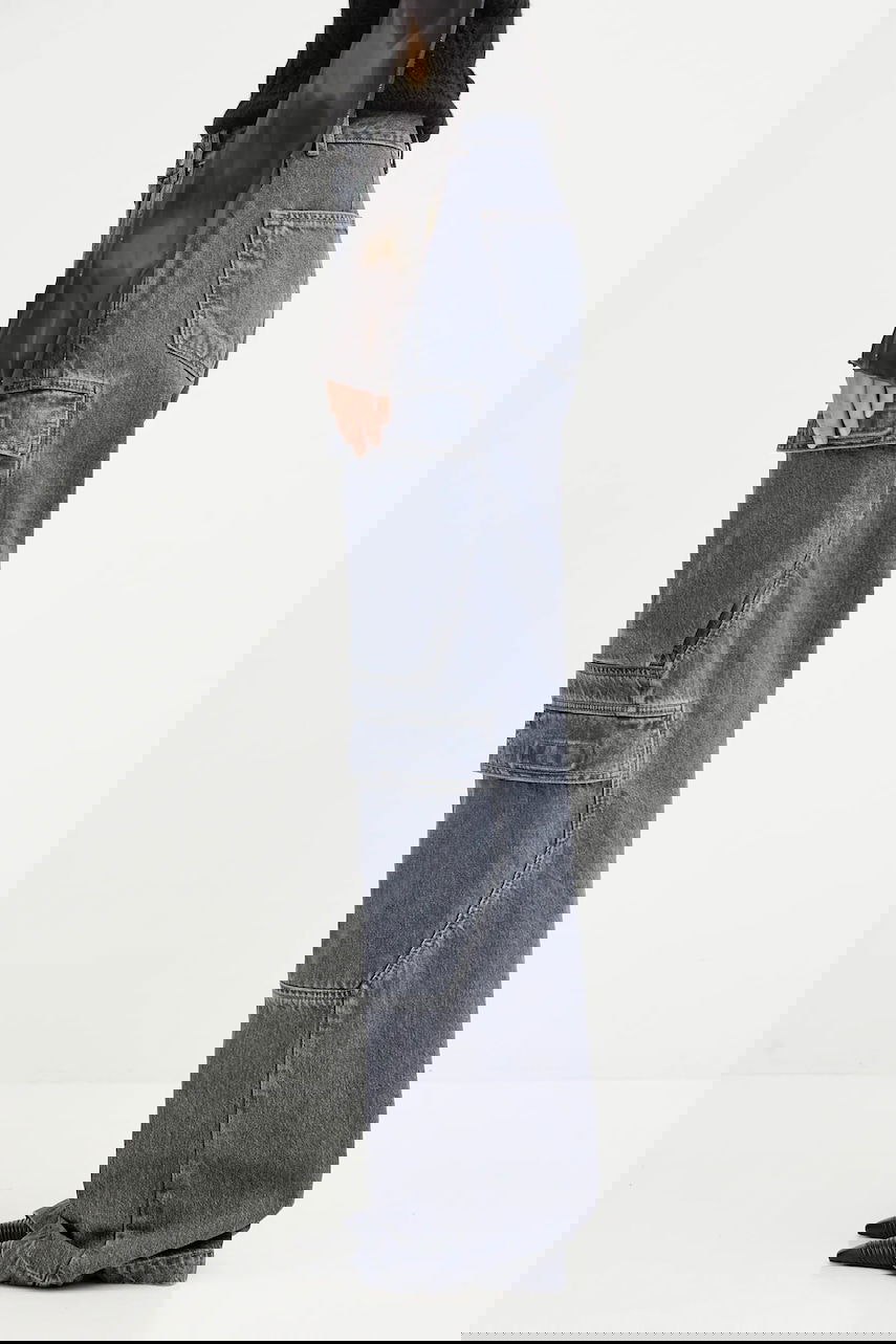 Džínsy Rick Owens Rick Owens DRKSHDW Double Cargo Medium Waist Jeans Šedá | DS02E7308.DGY, 1