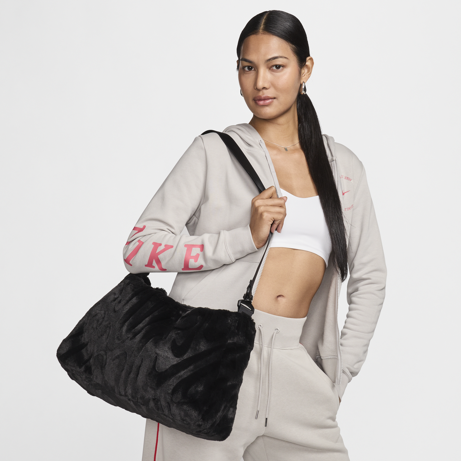 Tote bag Nike Faux Fur Tote Bag Čierna | FZ1323-010, 0