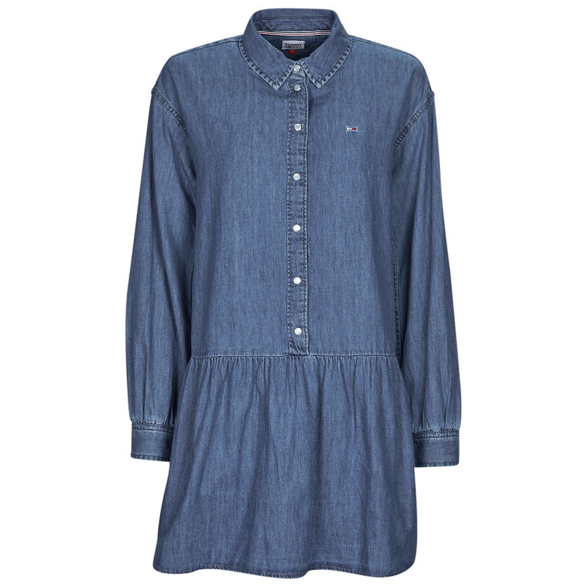 Šaty Tommy Hilfiger Dress Tommy Jeans TJW CHAMBRAY SHIRT DRESS Navy | DW0DW15022-1A5