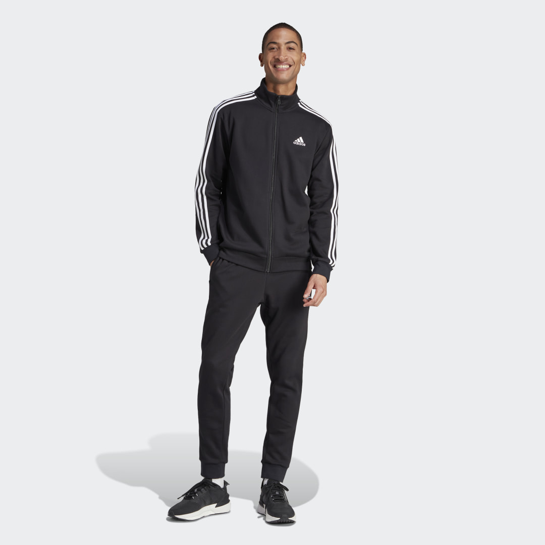 Tepláky adidas Originals Basic 3-Stripes Fleece Track Suit Čierna | IJ6067, 1