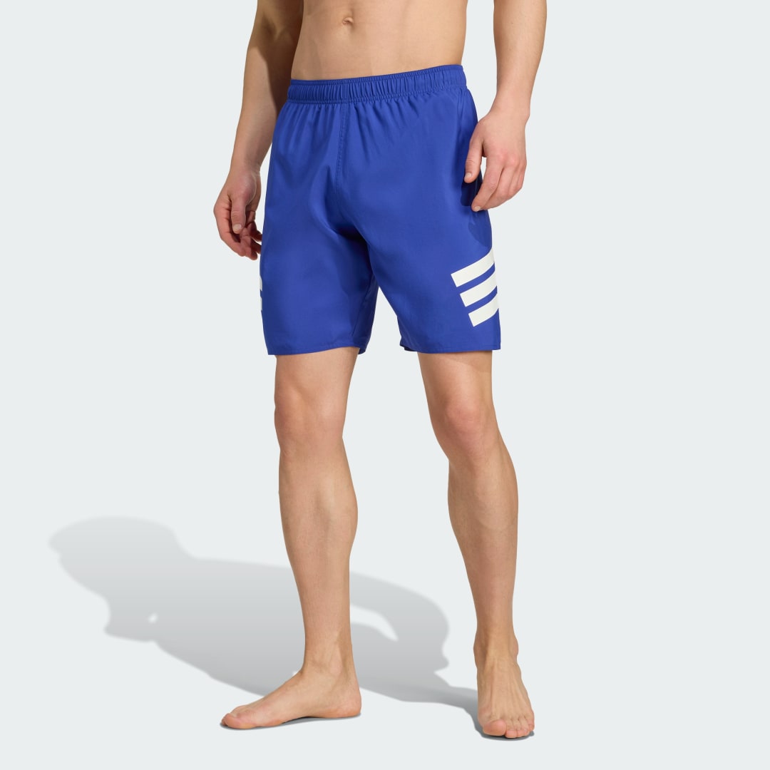 Šortky adidas Performance 3-Stripes 8-Inch Swim Shorts Modrá | JX5021, 0