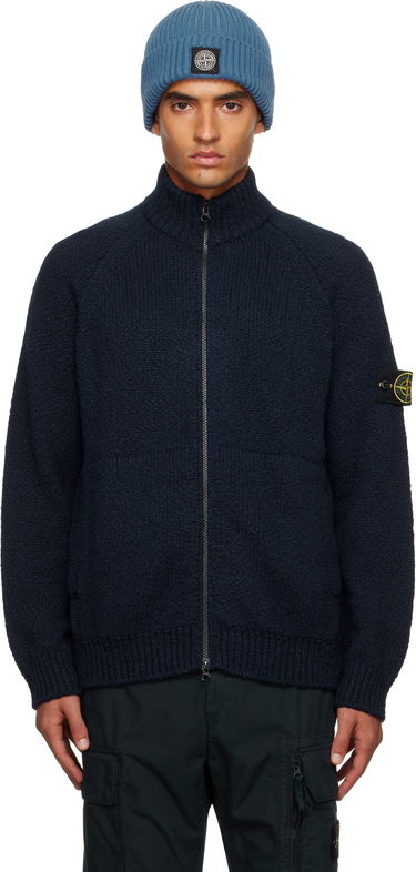 Sveter Stone Island Stone Island Wool Zip Cardigan Navy | K2S15 5100051 S00N1, 0