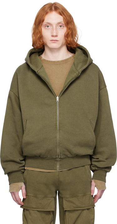 Mikina Entire Studios Entire Studios Thermal Zip-Up Hoodie Zelené | ES2488MI, 0