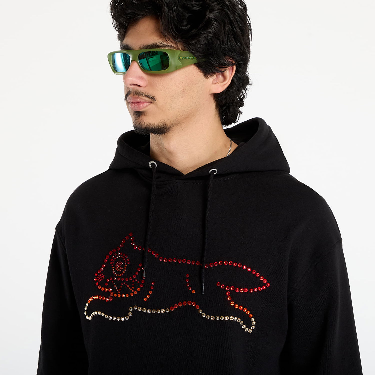 Mikina BILLIONAIRE BOYS CLUB Icecream Crystal Running Dog Popover Hood Čierna | IC25488 Black, 1