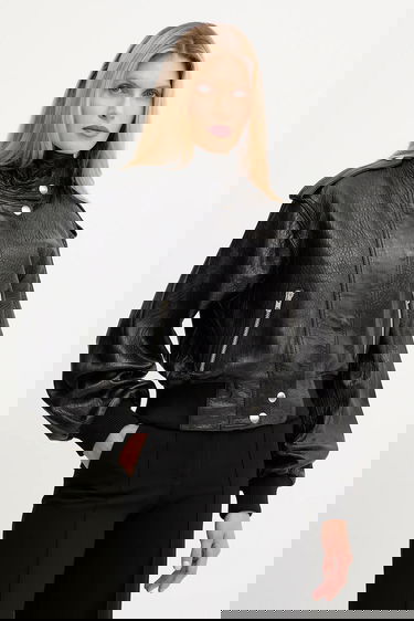 Bomber bunda STAND STUDIO Stand Studio Ciara Oversized Leather Bomber Jacket Čierna | 66526.7970, 0