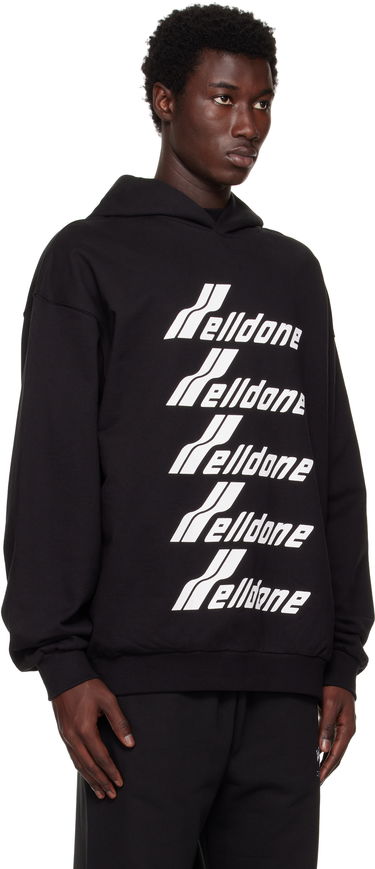 Mikina We11done Printed Hoodie Čierna | WD-TH3-22-729-U-BK, 4