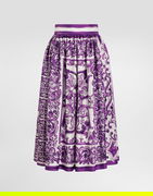 Dolce & Gabbana Majolica-Print Twill Skirt
