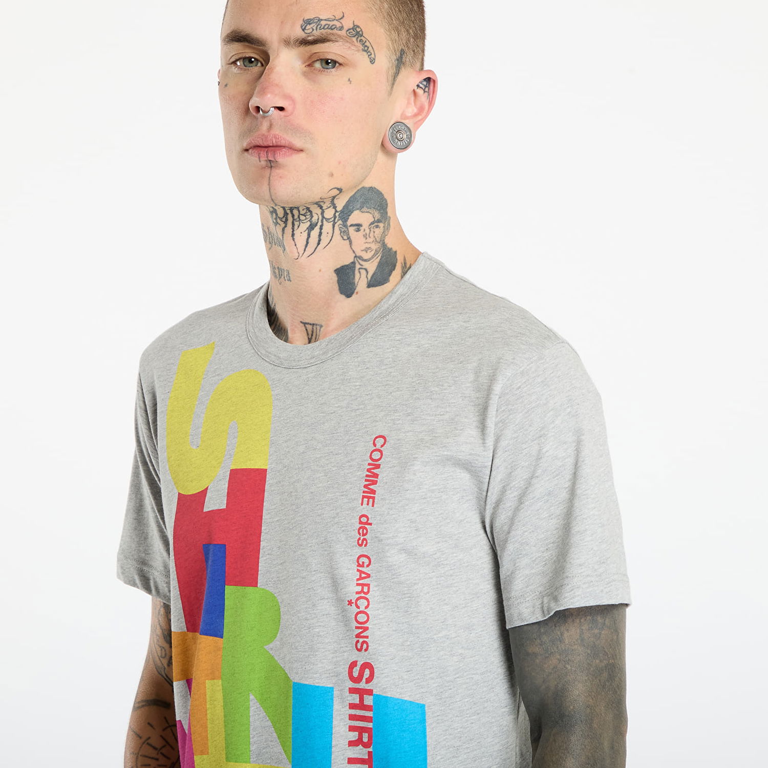 Tričko Comme des Garçons Comme des Garçons SHIRT T-Shirt With Graphic Print Šedá | FP-T004-W25 Top Grey, 1
