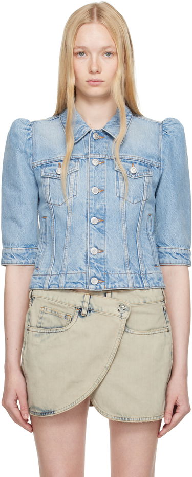 Bunda Coperni Coperni Slim-Fit Cropped Denim Jacket Modrá | COPBL30F2020, 0