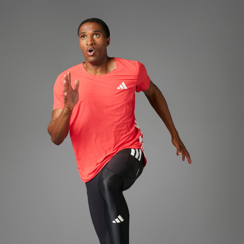 Tričko adidas Performance Adizero Running T-Shirt Červená | IX8987