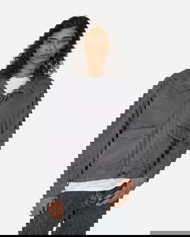 Bunda Cav Empt Overdye Brushed Cotton Button Jacket Charcoal Šedá | CES25JK12 CHCL, 1