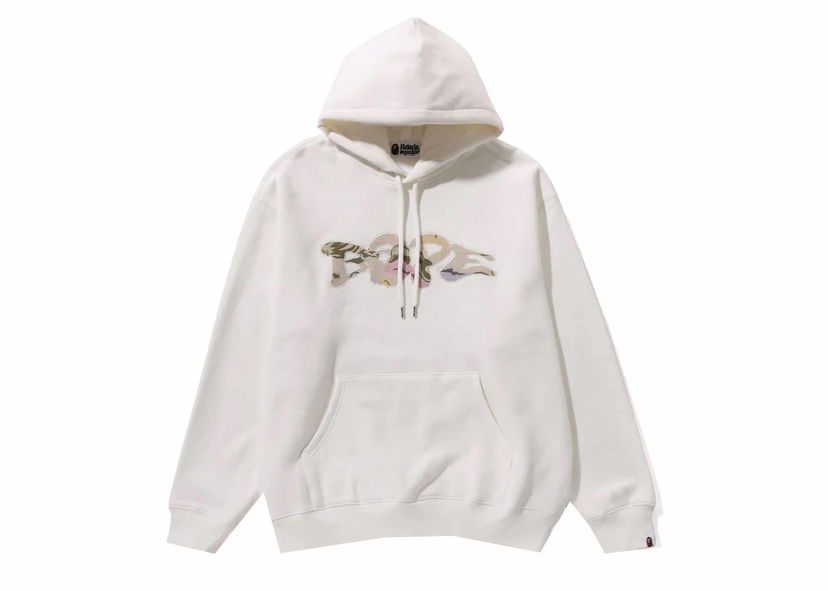Mikina BAPE BAPE Gobelin Patch Pullover Hoodie Ivory Biela | 1J80-114-051