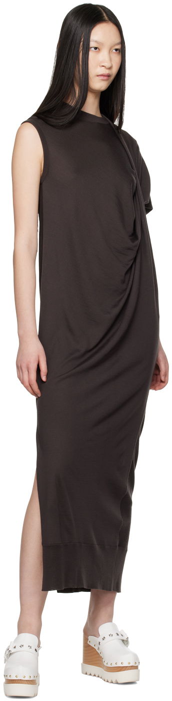 Šaty Stella McCartney Stella McCartney Asymmetric Draped Maxi Dress Hnedá | 6K08153S2500, 3