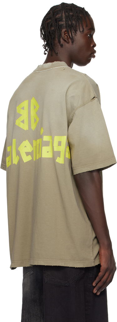 Tričko Balenciaga New Tape Type Medium Fit T-Shirt Zelené | 739784TOVA92942, 2