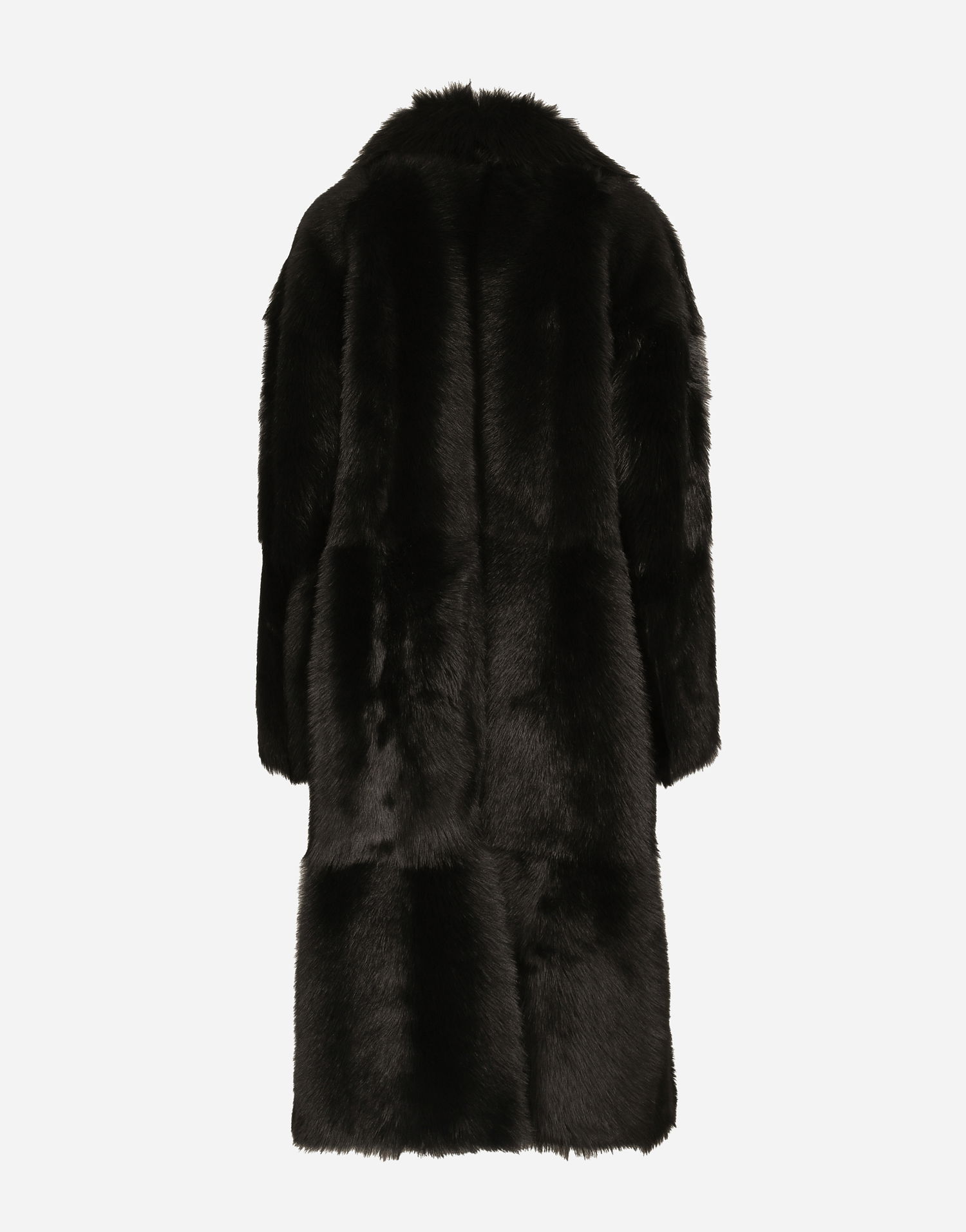 Kabáty Dolce & Gabbana Single-breasted Shearling Coat Čierna | F0W2DFFUP9BN0000, 1