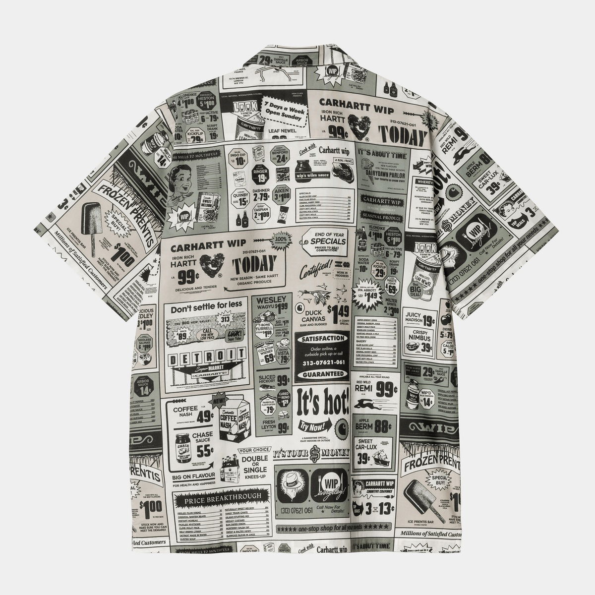 Košeľa Carhartt WIP Carhartt WIP Short Sleeve Catalogue Print Shirt Šedá | I034548_9, 1