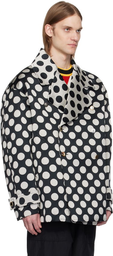 Bunda Charles Jeffrey Loverboy Charles Jeffrey LOVERBOY Oversized Polka Dot Peacoat Rôznofarebný | 54010501, 1
