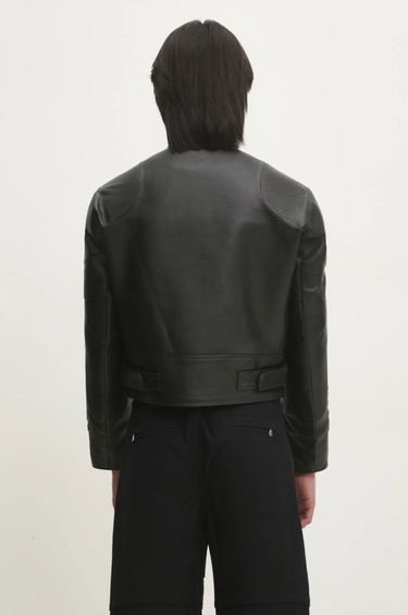 Bunda VETEMENTS VETEMENTS Racing Logo Leather Jacket Čierna | UA66JA210B, 2