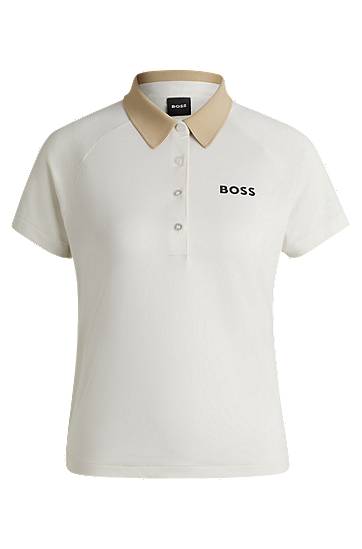 Polo tričko BOSS BOSS Active Polo Shirt with Logo Biela | 50540217