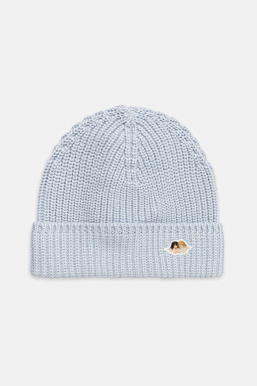 Kulicha Fiorucci Wool Blend Beanie Angel Patch Modrá | W02FPAHA216KN03BL02