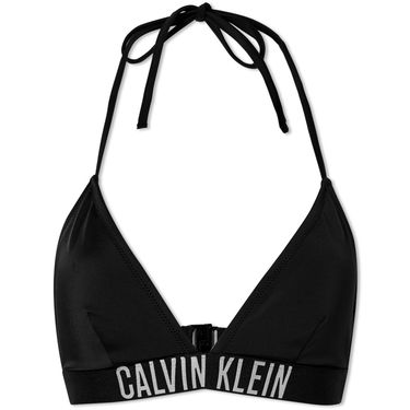 Plavky CALVIN KLEIN Swim Logo Triangle Bikini Top Čierna | KW0KW01824-BEH, 0